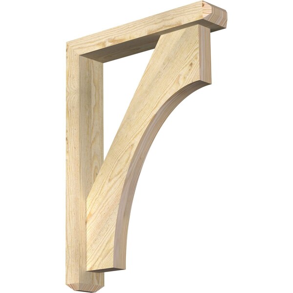 Ekena Millwork Westlake Craftsman Rough Sawn Bracket w/ Offset Brace, Douglas Fir, 4"W x 20"D x 28"H BKT0402X20X28WTL04RDF - main